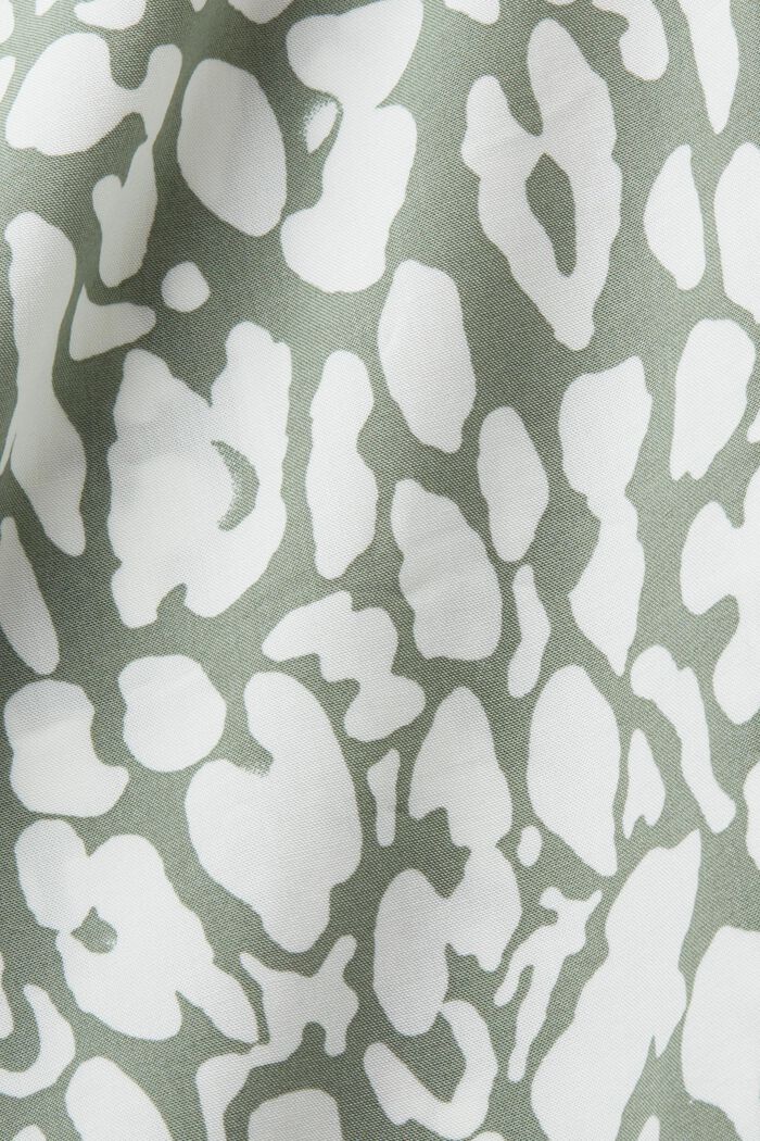 Mønstret ærmeløs bluse, LENZING™ ECOVERO™, PALE KHAKI, detail image number 5