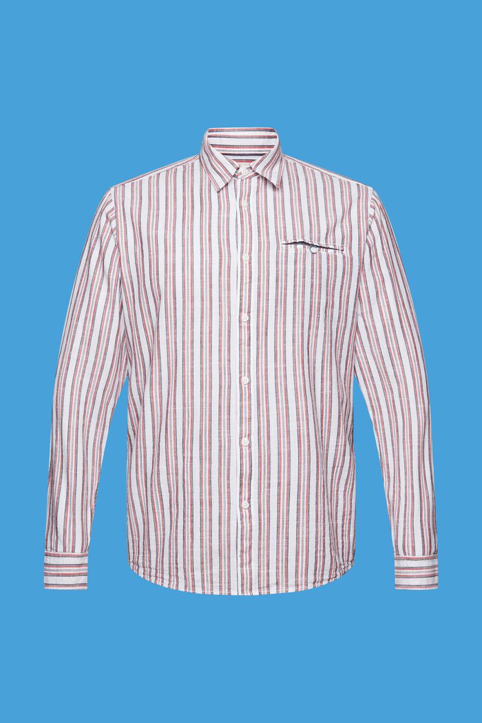 Stribet bomuldsskjorte, NEW WHITE, detail image number 5