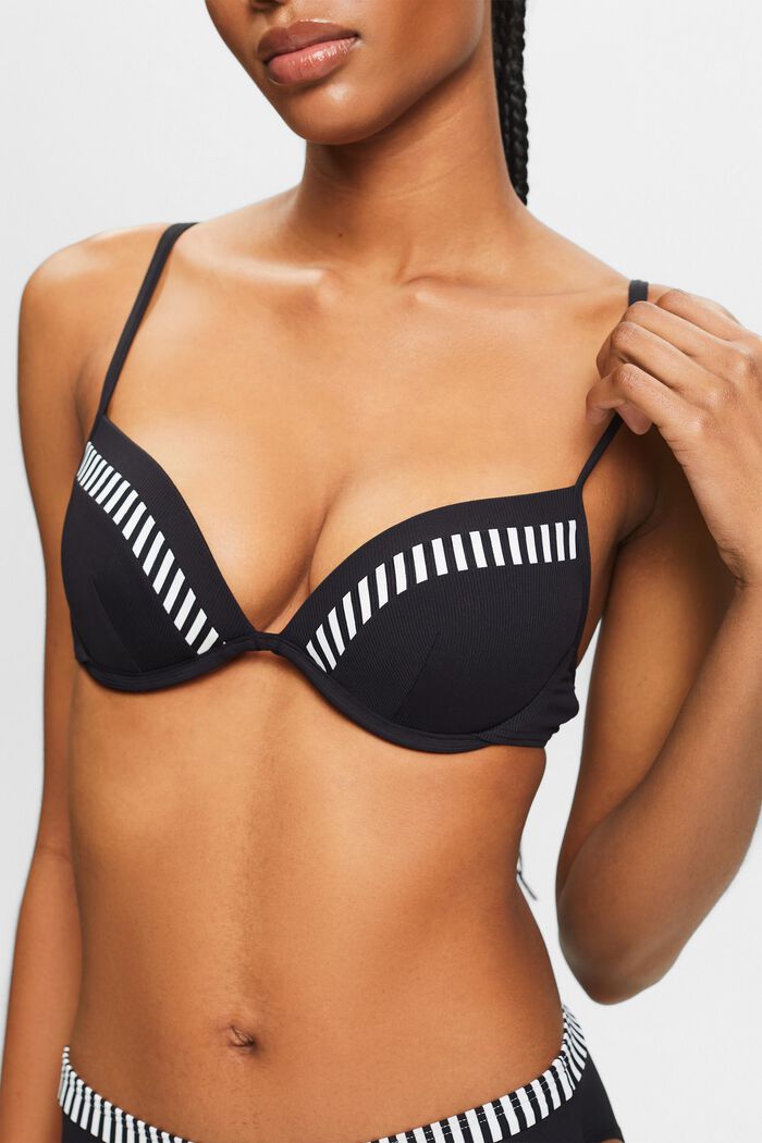 Polstret bikinitop med bøjle, BLACK, detail image number 2