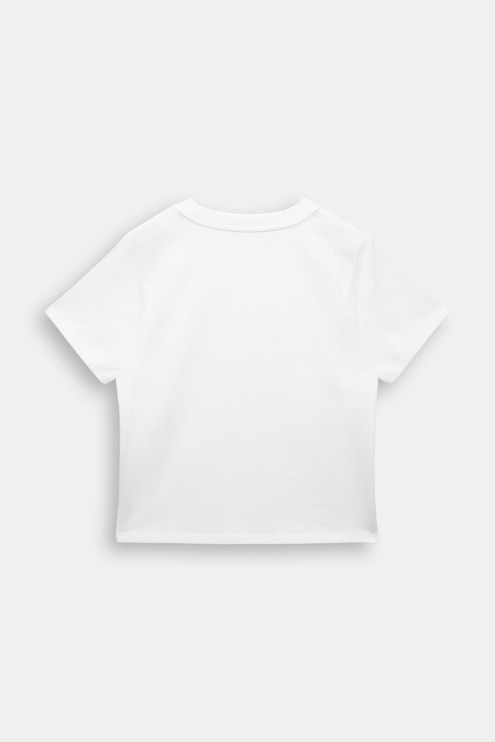 Bomulds-T-shirt med grafisk print, WHITE, detail image number 3