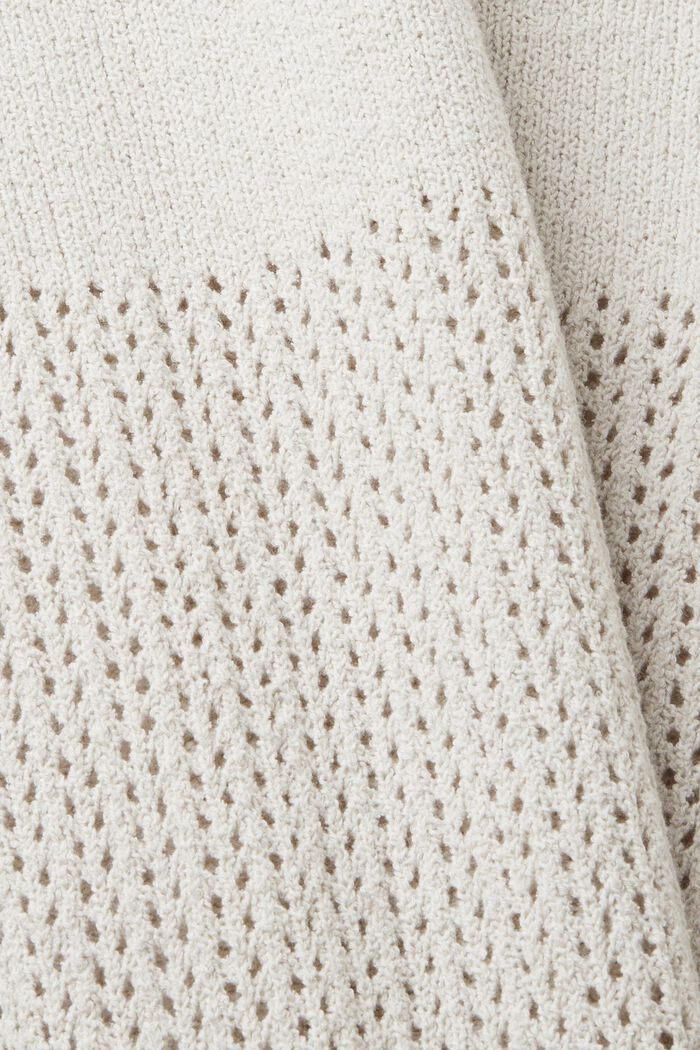 Pointelle-pullover i bomuld, PASTEL GREY, detail image number 4