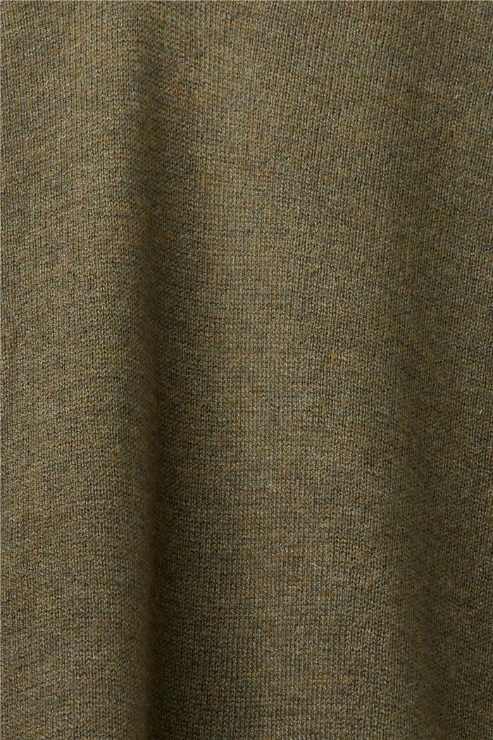 Sweater med V-hals, KHAKI GREEN, detail image number 5
