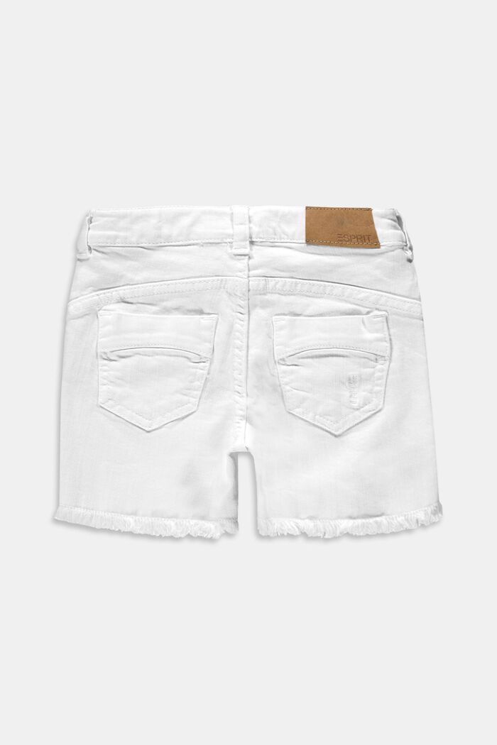 Genanvendte materialer: shorts med regulerbar livvidde, WHITE, detail image number 1