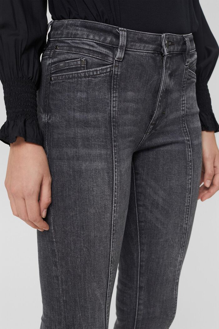 Jeans med pyntesyninger, økologisk bomuld, BLACK DARK WASHED, detail image number 2