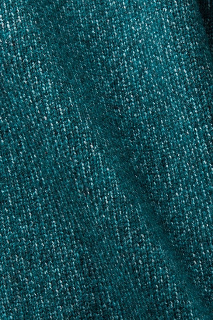Sweater i uldmiks med rund hals, EMERALD GREEN, detail image number 4