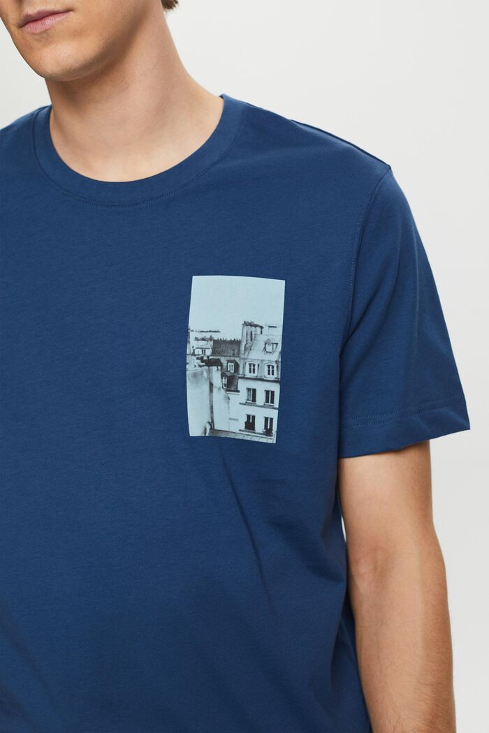 T-shirt med print på for- og bagside, GREY BLUE, detail image number 2