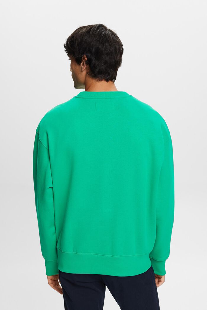 Sweatshirt med syet logo, GREEN, detail image number 3