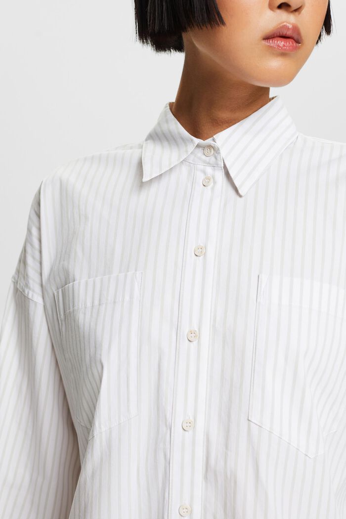 Stribet button down-skjorte, LIGHT GREY, detail image number 3