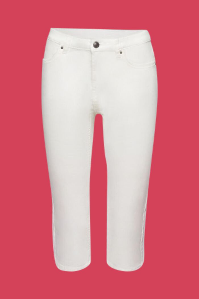 Capri-jeans med mellemhøj talje, WHITE, detail image number 6