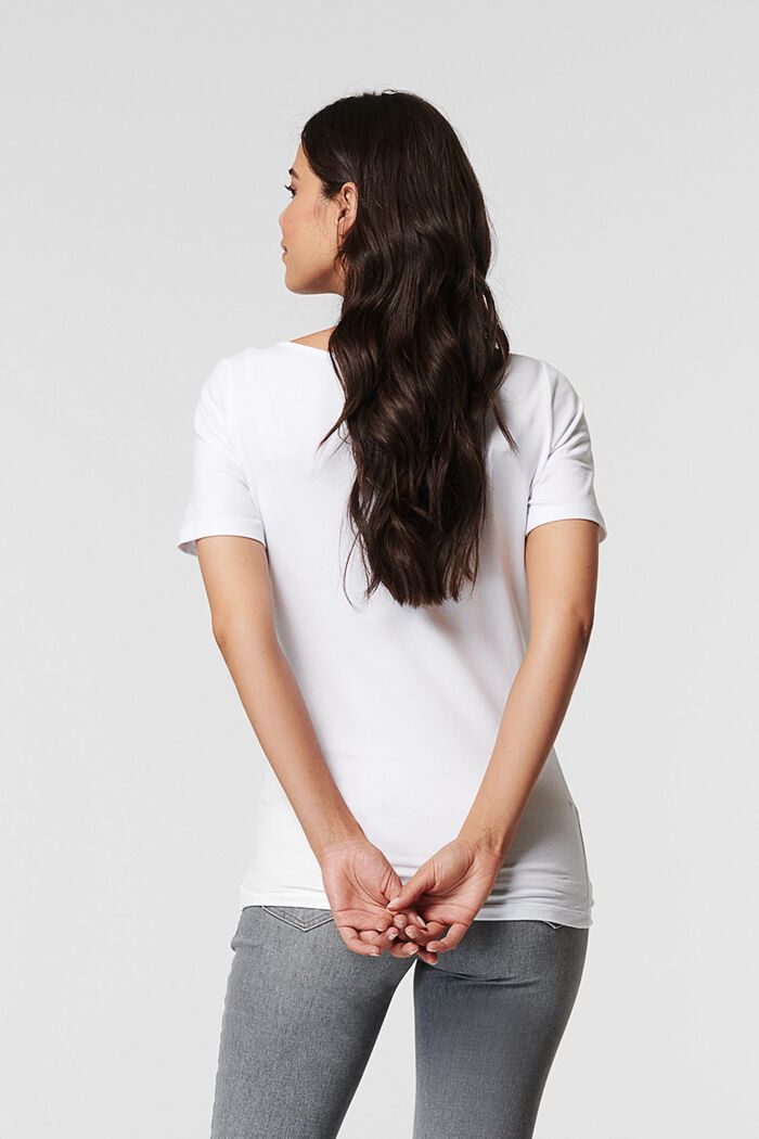T-shirt med print, økobomuld, BRIGHT WHITE, detail image number 1
