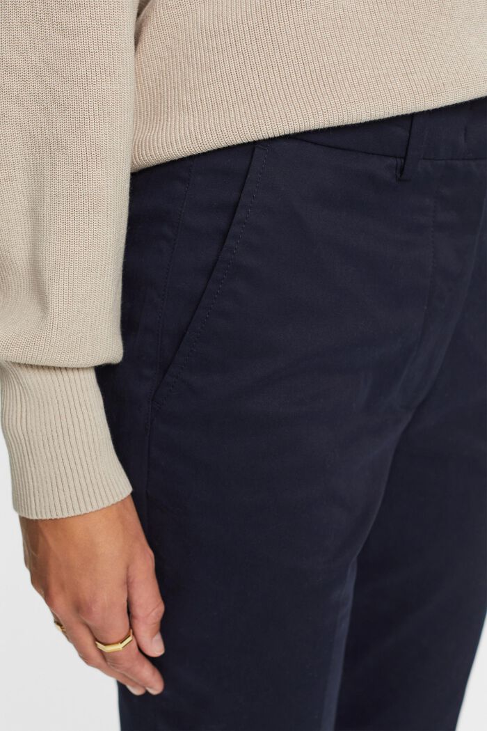 Slim fit-bukser med høj talje, NAVY, detail image number 2