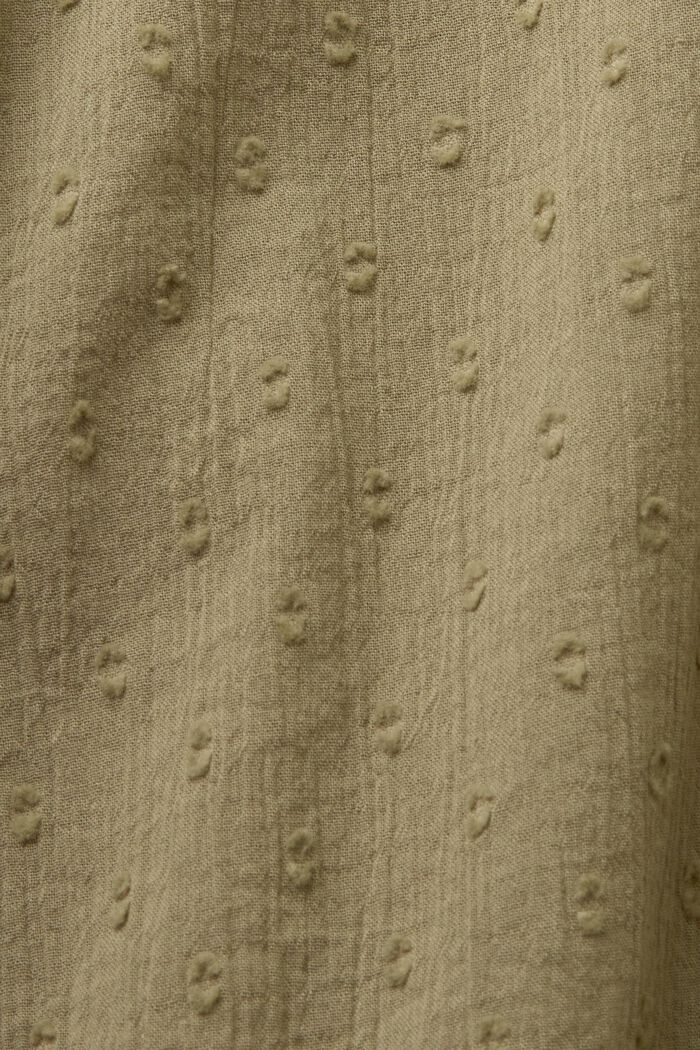 Plumeti-bluse, 100 % bomuld, LIGHT KHAKI, detail image number 5