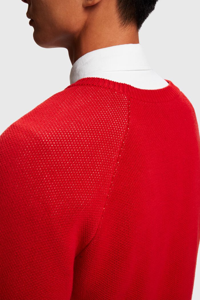 Unisex-striksweater, RED, detail image number 5