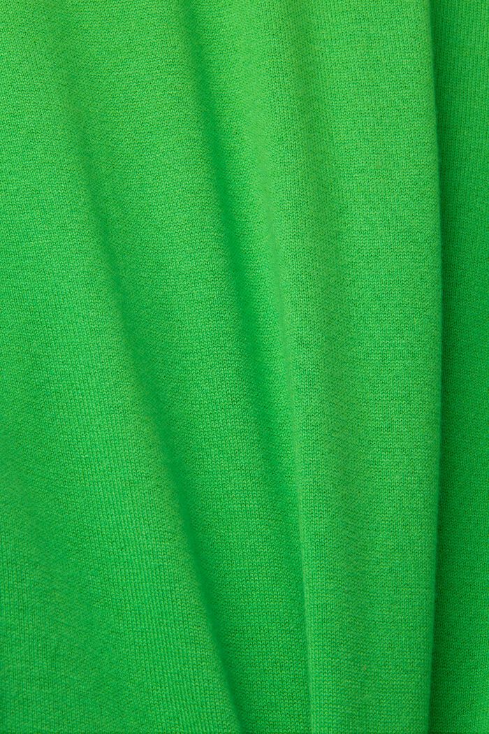 Pullover i let strik med high/low-kant, GREEN, detail image number 1