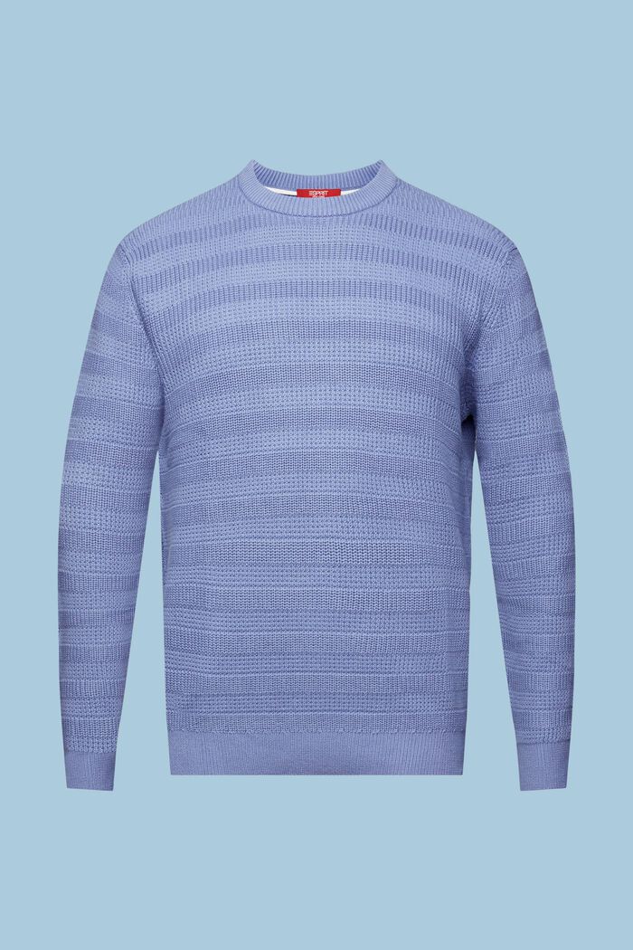 Struktureret sweater med rund hals, BLUE LAVENDER, detail image number 6