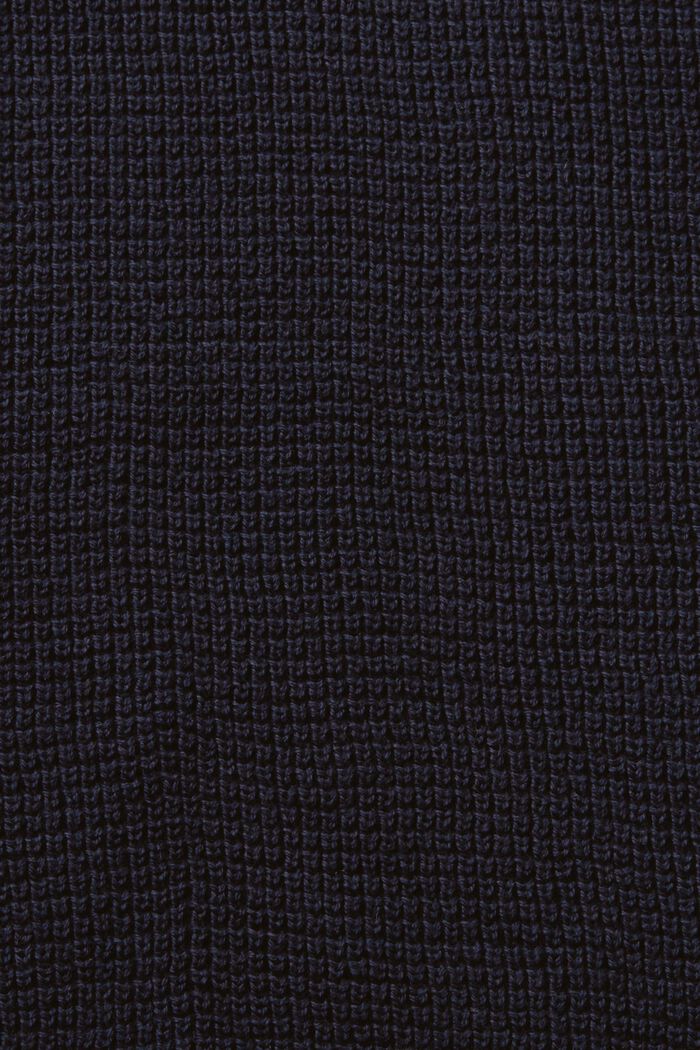 Troyer-pullover i bomuld med lynlås, NAVY, detail image number 4