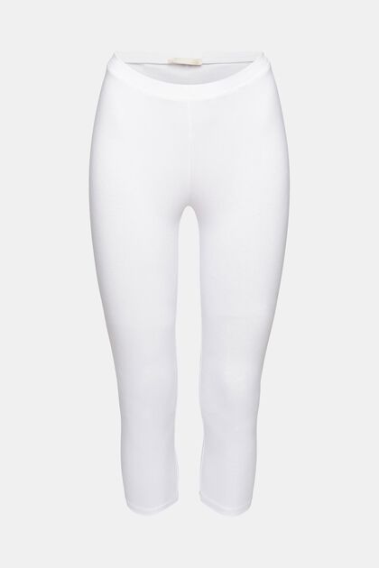Cropped leggings, WHITE, overview