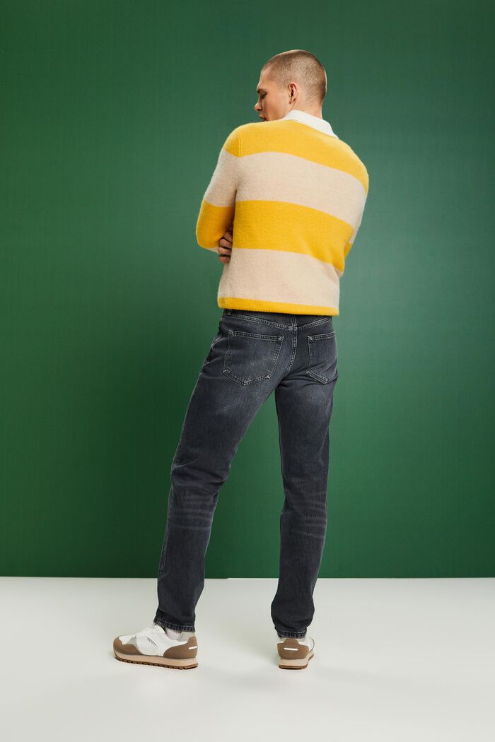 Lige retro-jeans med mellemhøj talje, BLACK MEDIUM WASHED, detail image number 2