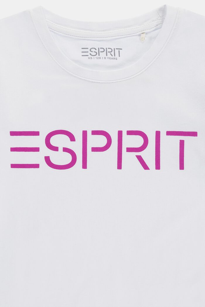 T-shirt med logoprint, WHITE, detail image number 2