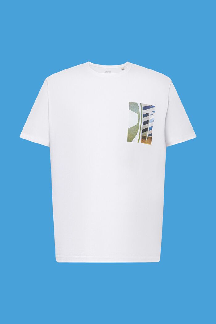 T-shirt med rund hals, 100 % bomuld, WHITE, detail image number 6