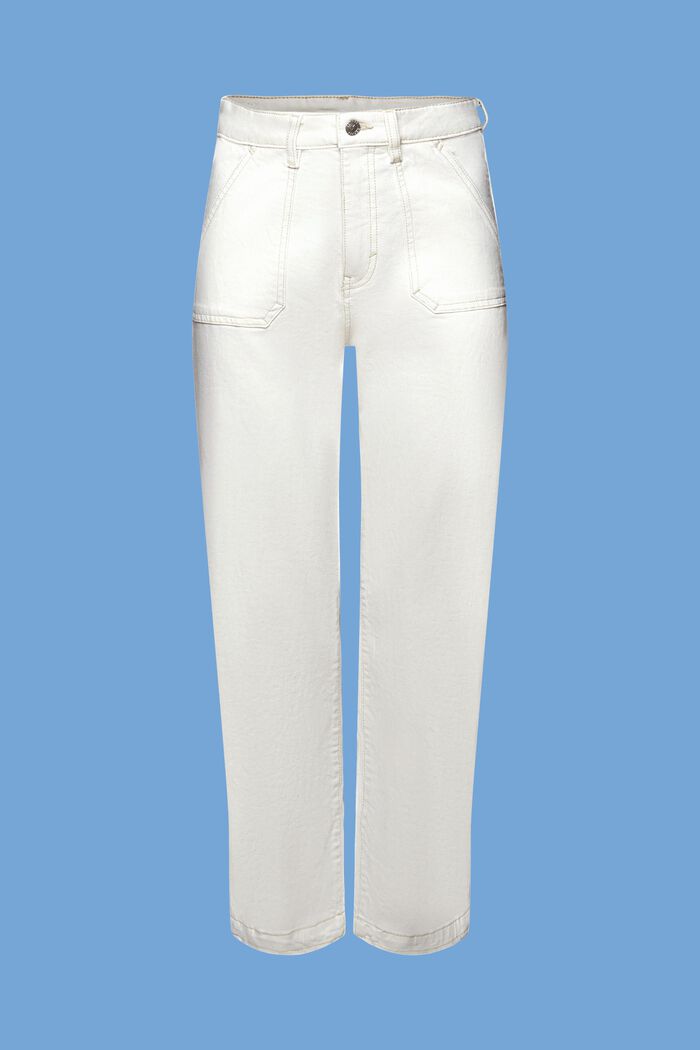 Dad fit jeans med høj talje, OFF WHITE, detail image number 5