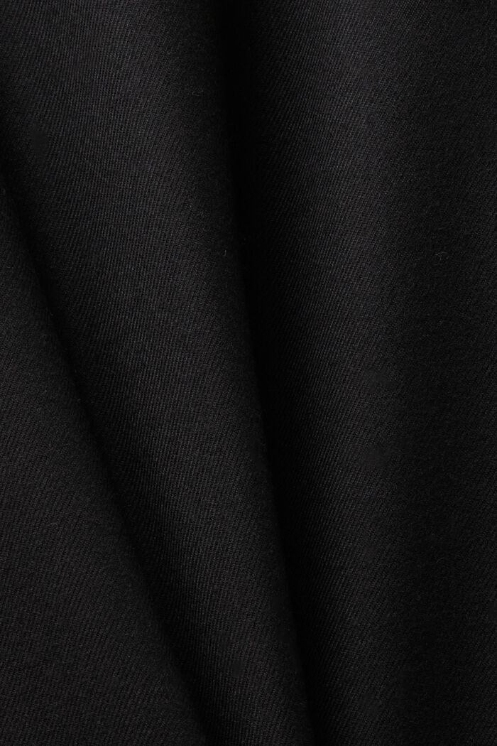 Flonelsbukser med slids i den nederste kant, BLACK, detail image number 6