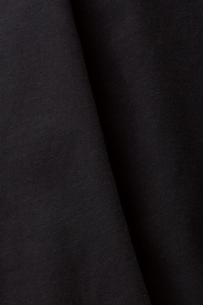 Blusekjole med hør, BLACK, detail image number 5