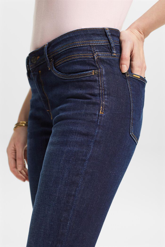 Jeans med vide ben, BLUE DARK WASHED, detail image number 4