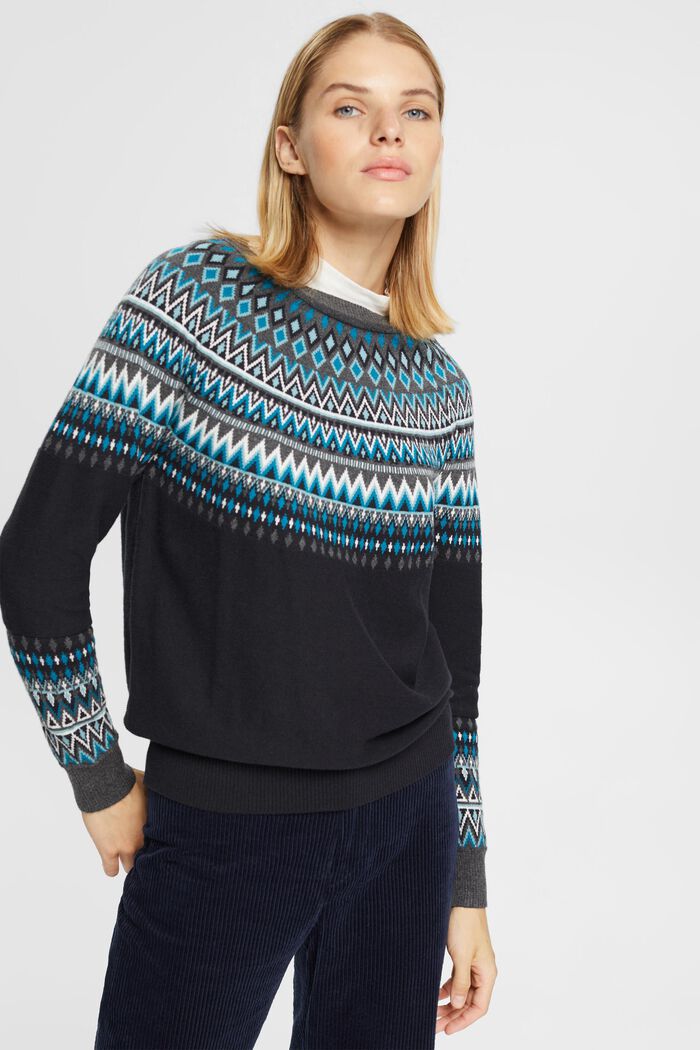 ESPRIT-Pullover jacquard-mønster i onlinebutik