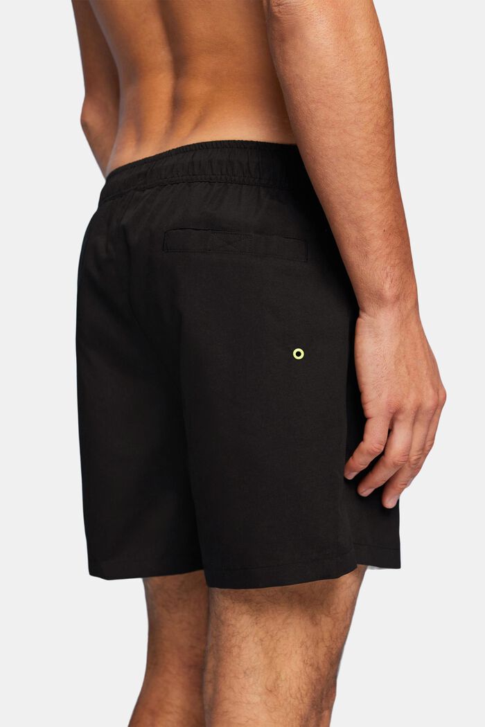 Beach shorts med elastisk linning, BLACK, detail image number 4