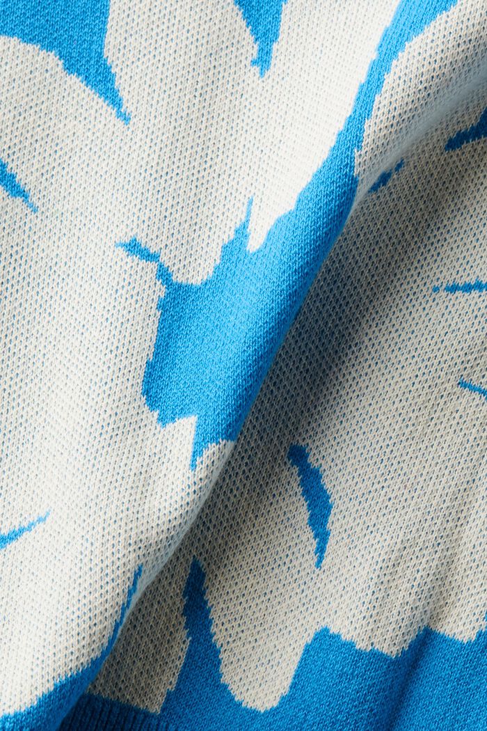 Jacquard-sweatshirt i bomuld, BLUE, detail image number 5