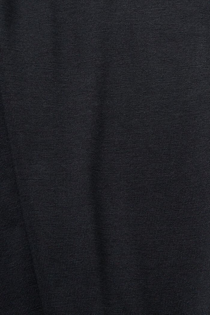 T-shirt i viskose med bred rund halsudskæring, BLACK, detail image number 5