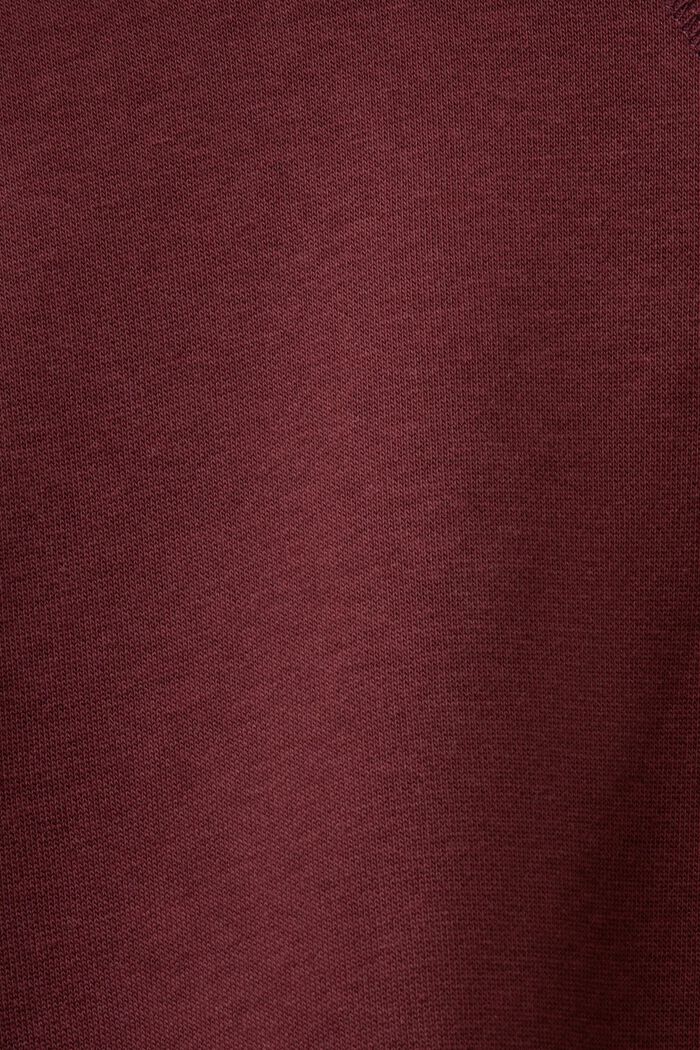 Sweatshirt med hætte og syet logo, AUBERGINE, detail image number 4