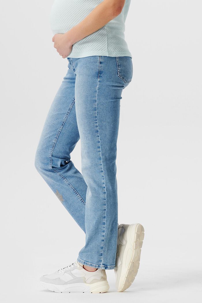 Jeans med lige ben og høj støttelinning, LIGHTWASH, detail image number 3