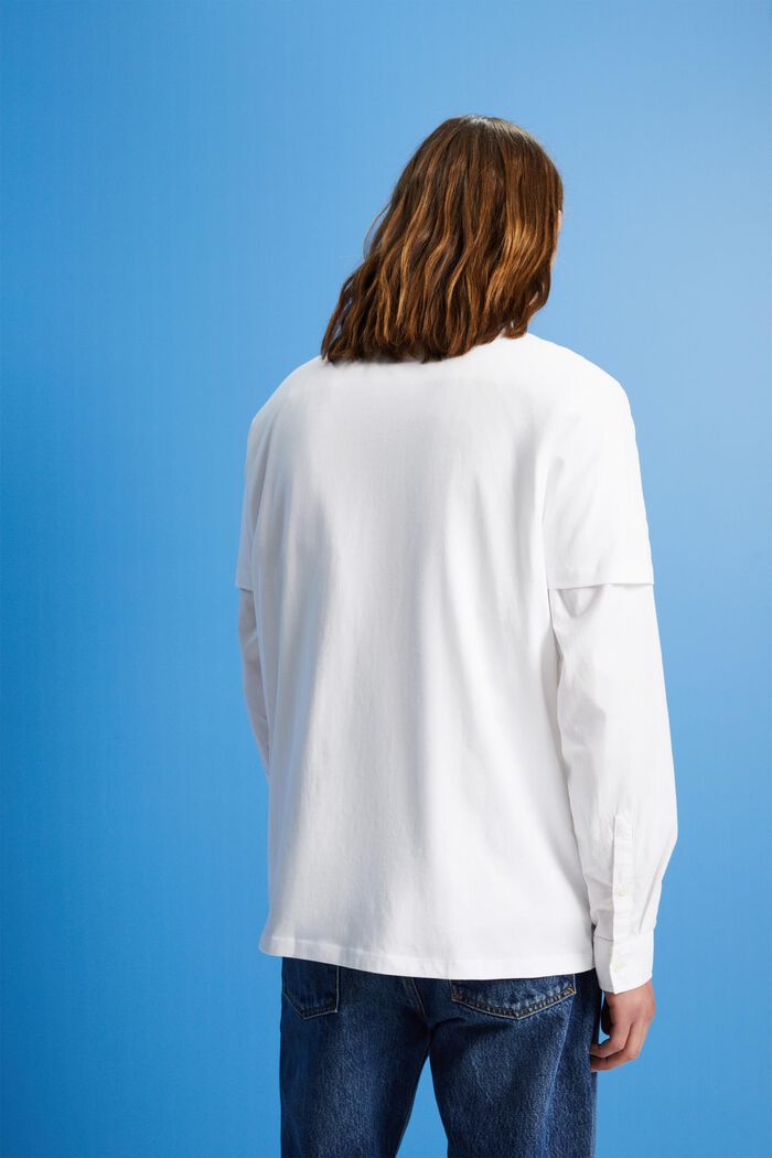 T-shirt i bæredygtig bomuld med brystlomme, WHITE, detail image number 3