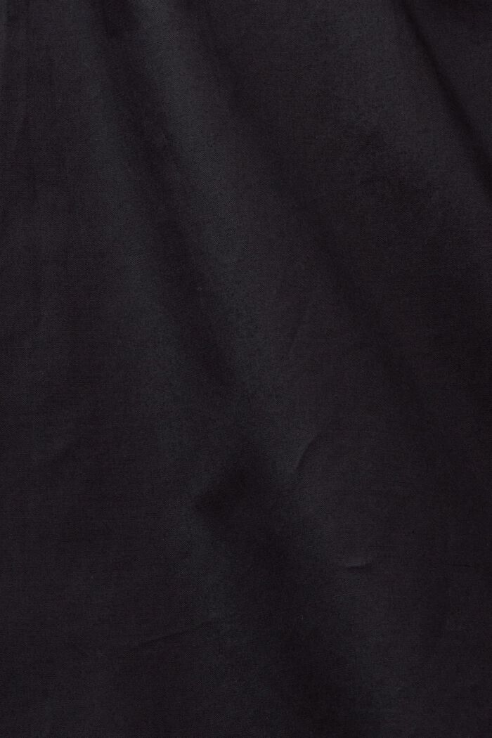 Poplinbluse med blouson-ærmer, BLACK, detail image number 4