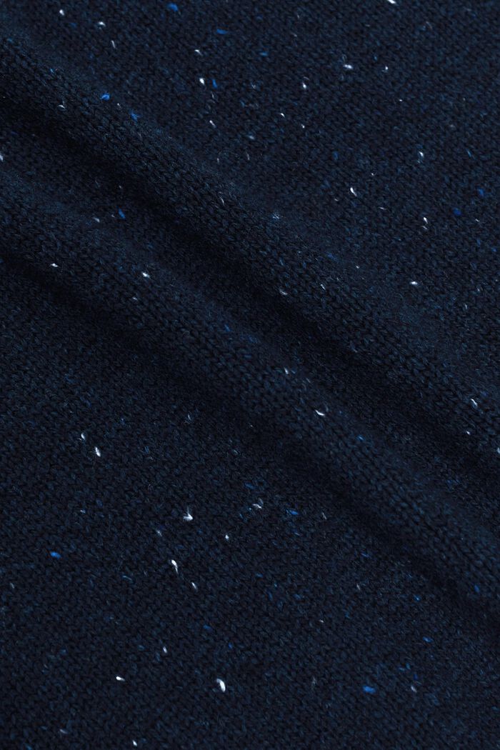 Nopret sweater med rund hals, PETROL BLUE, detail image number 5