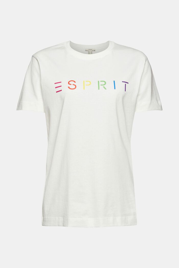 T-shirt med logoprint, økologisk bomuld, OFF WHITE, detail image number 6