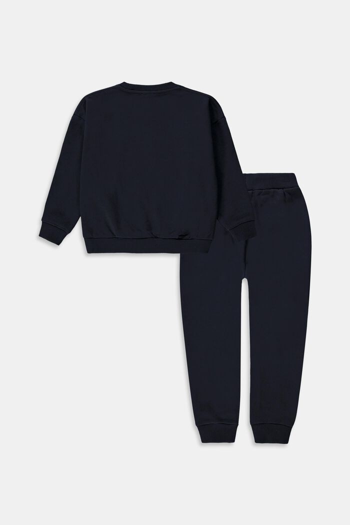 Sæt: sweatshirt og joggingbukser, 100% bomuld, NAVY, detail image number 1