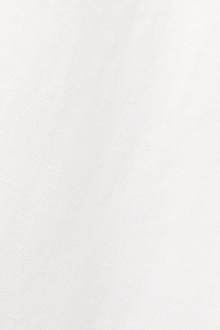 Mini-skjortekjole, 100 % hør, WHITE, detail image number 5