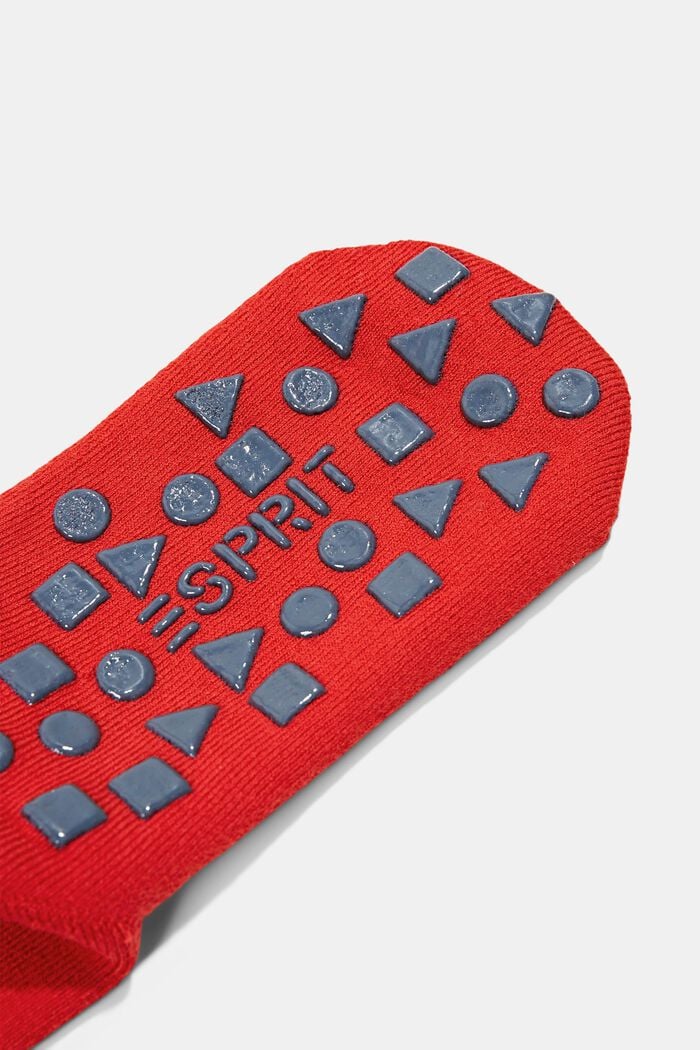 Skridhæmmende sokker i økologisk bomuldsblanding, RED PEPPER, detail image number 1
