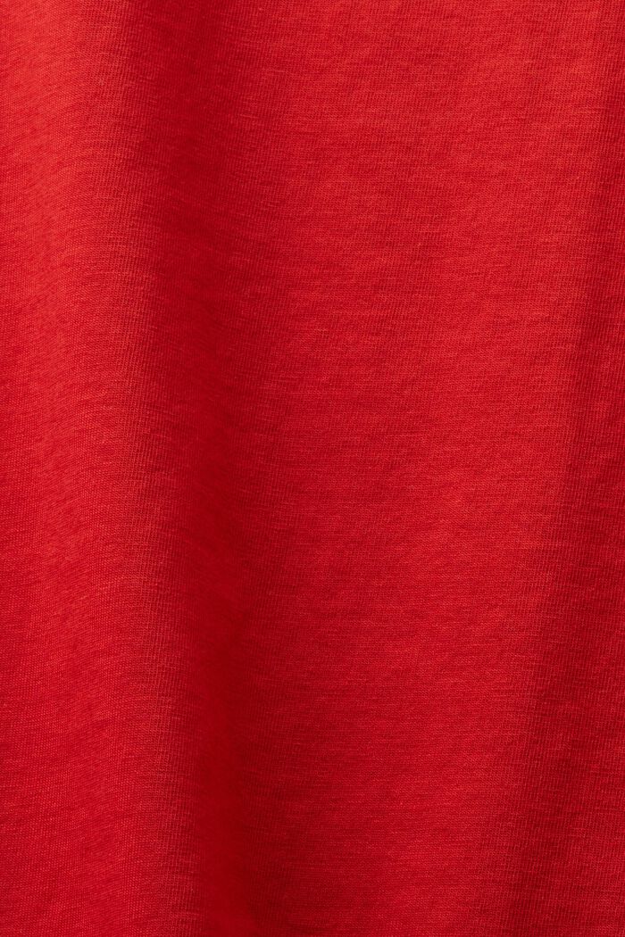 T-shirt med rund hals, DARK RED, detail image number 5
