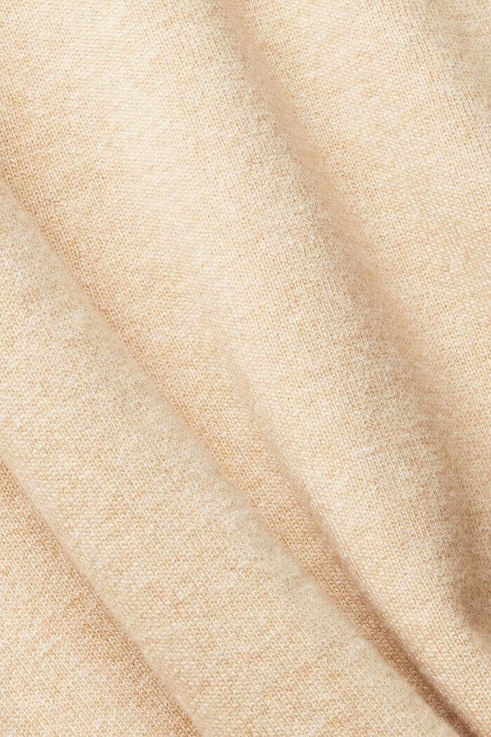 Sweaterkjole med polokrave, kashmirmiks, CREAM BEIGE, detail image number 4