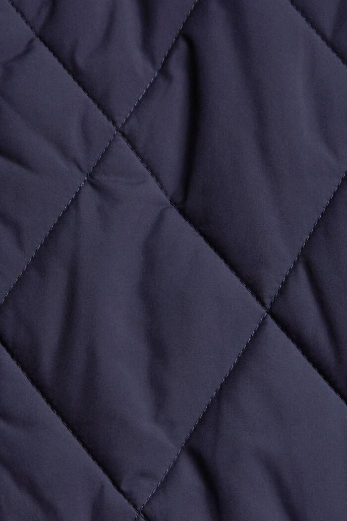 Genanvendte materialer: oversized dynefrakke, NAVY, detail image number 4