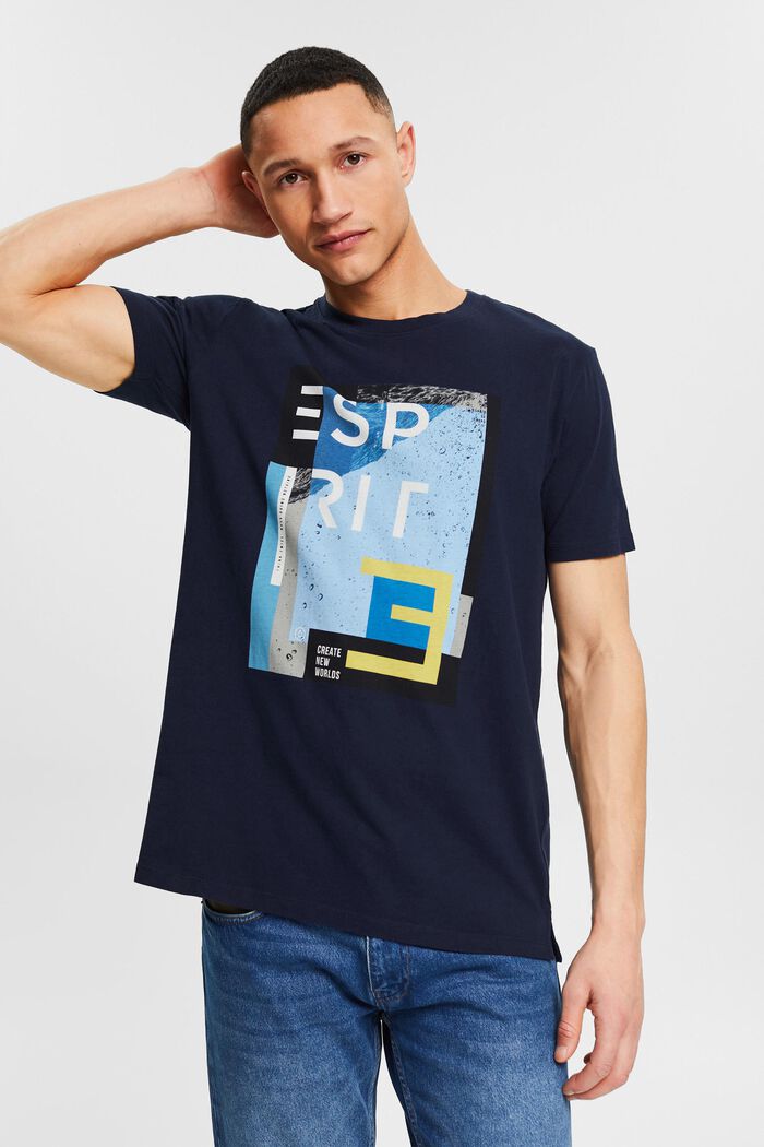 Jersey-T-shirt med store frontprint