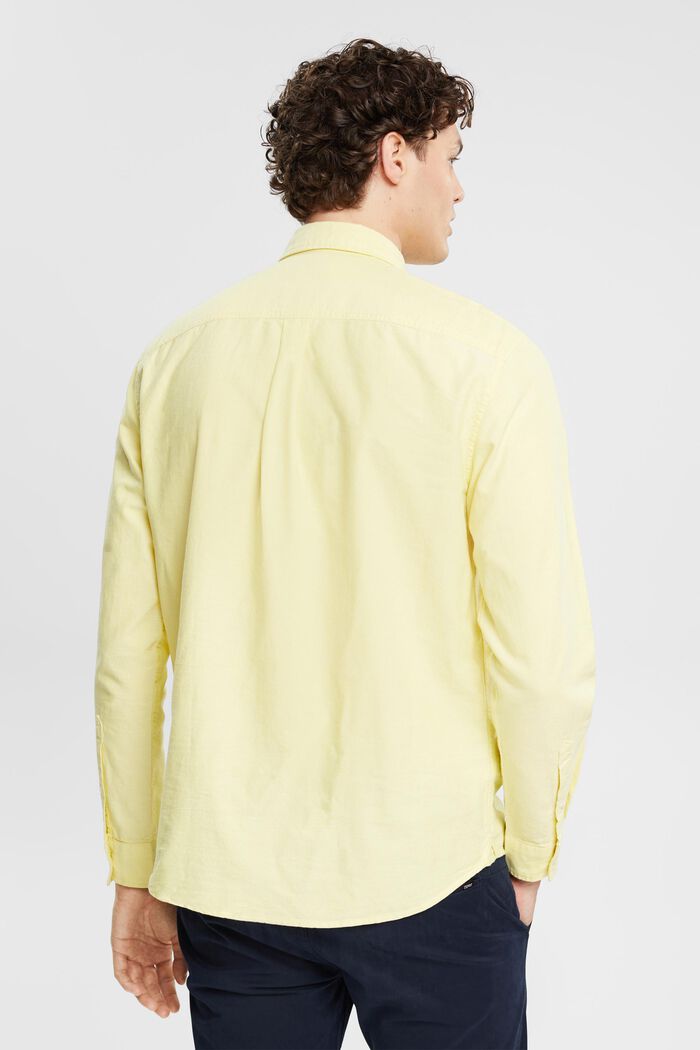 Skjorte med button down-krave, BRIGHT YELLOW, detail image number 3