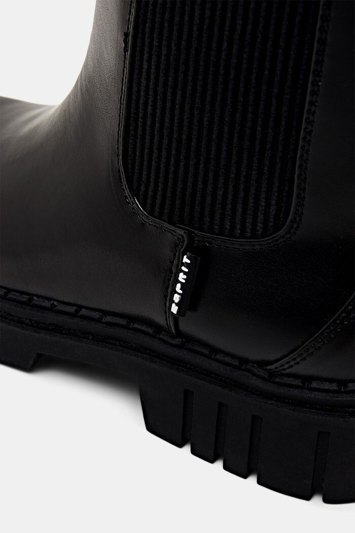 Brede støvler i imiteret læder, BLACK, detail image number 2