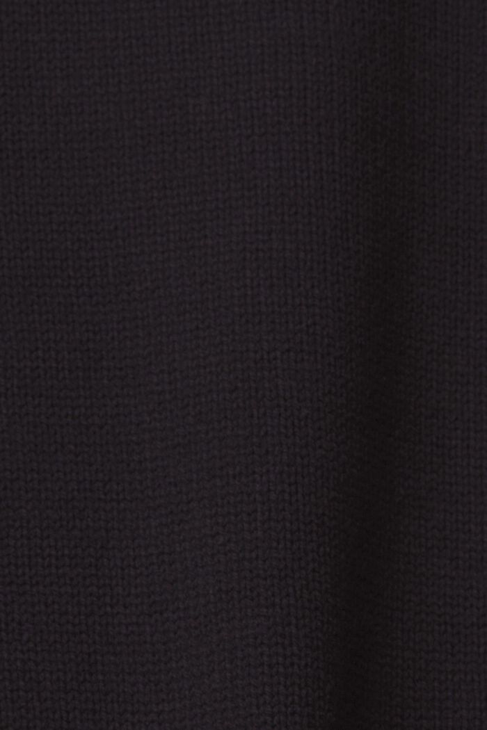 Strikket pullover med rullekrave, BLACK, detail image number 1