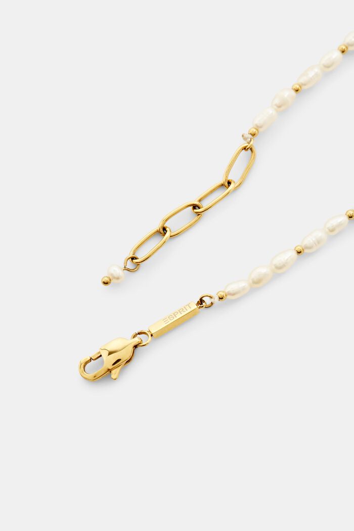 Armbånd i rustfrit stål med perler, GOLD, detail image number 1