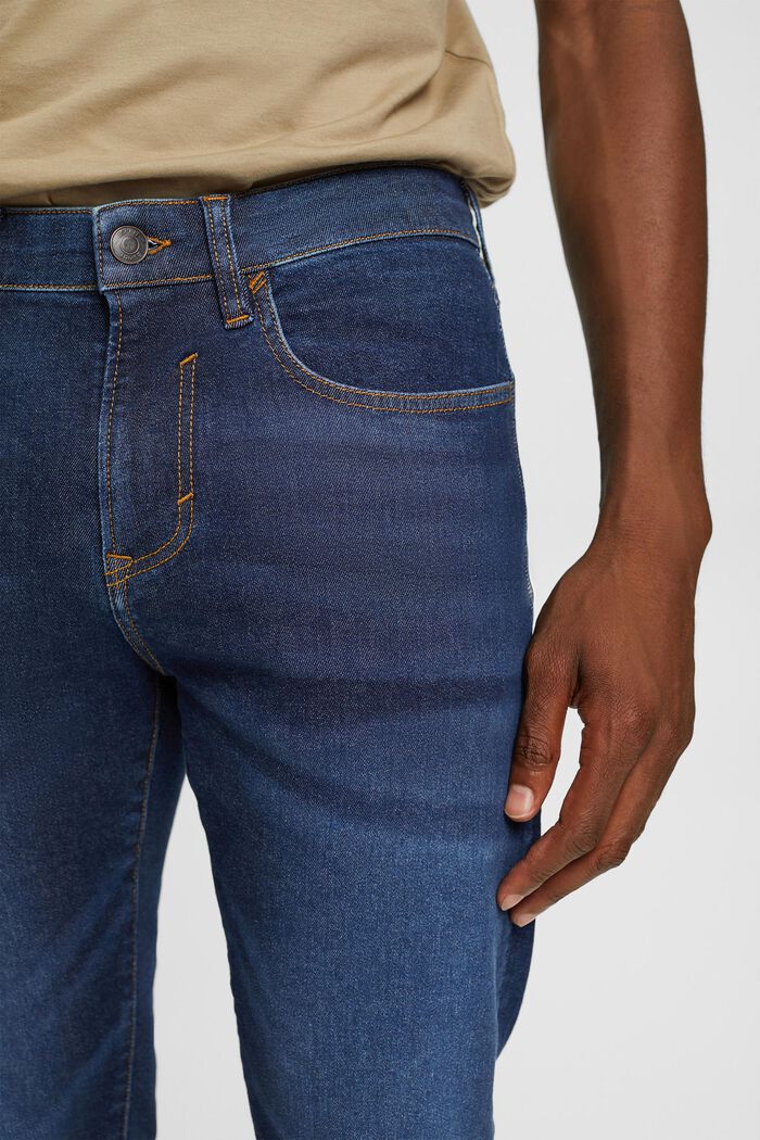 Jeans med slim fit, BLUE DARK WASHED, detail image number 3
